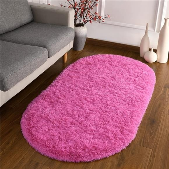 Fluffy Rugs for Bedroom, Shag Cute Area Rug for Girls/Boys and Kids Baby Room - Picture 7 of 7